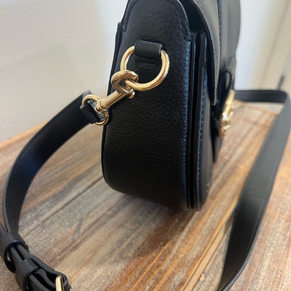 Coach Georgie Saddle Bag Black Crossbody - Picture 6 of 12